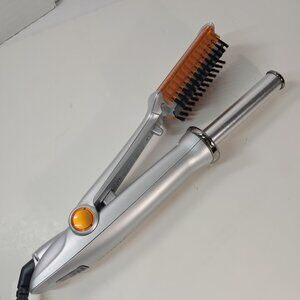 InStyler Rotating Hair Straightening Curling Hot Iron IS1001 silver WORKS